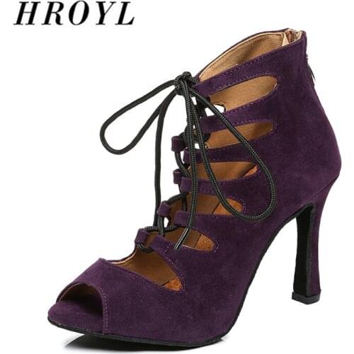 2020 Cut-Outs sexy women latin dance shoes ballroom tango dancing shoes party practice high heels strip dance shoes soft suede