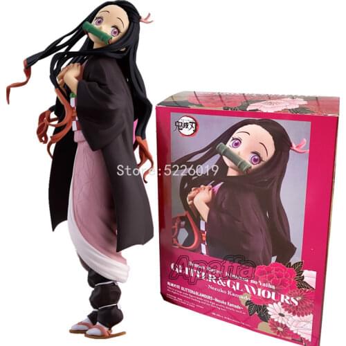 22cm Demon Slayer Anime Figure Kimetsu no Yaiba GLITTER & GLAMOURS Kamado Nezuko Action Figure Devils Blade Nezuko Figurine Toy