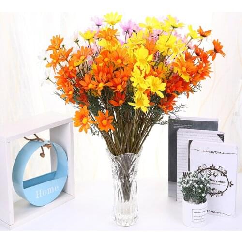 60cm Simulation Daisy Holding Decorative Flower DIY Holiday Christmas Family Arrangement New Year Gift Purple