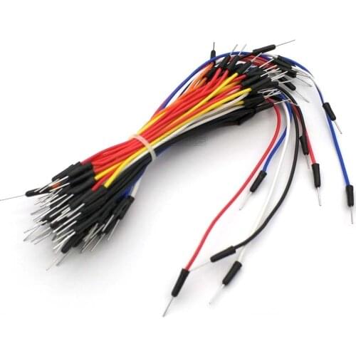 65pcs/Lot New Solderless Flexible Breadboard Jumper Wires Cables Bread Plate Line