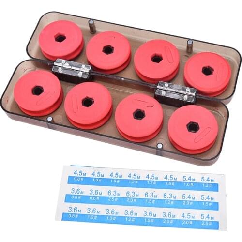 Gmarty 8Pcs Foam Spools Tenkara Fishing Line Winder Hook Board Bobbin Winding Carp Lure Trace Wire Leader Holders Tackle Box