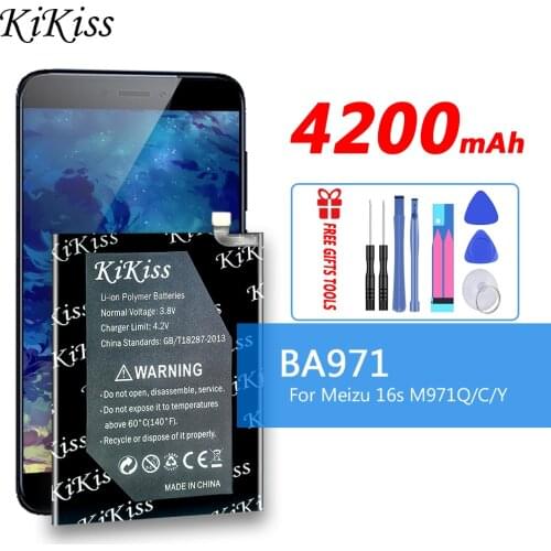 4200mAh BA971 Battery for Meizu 16s M971Q/C/Y Phone High Quality Batteries with Tools