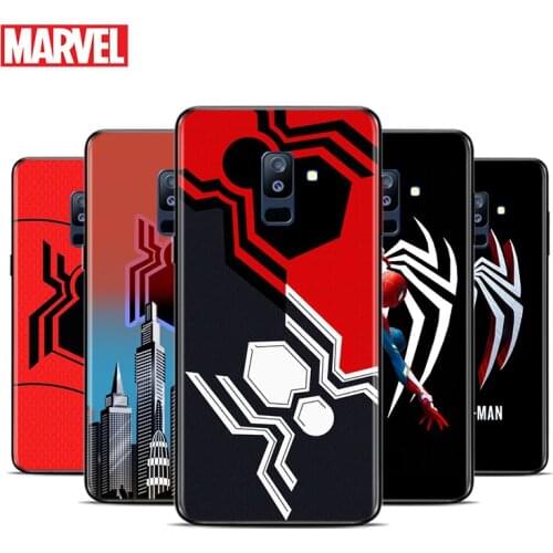 Marvel Spider-Man Logo For Samsung Galaxy A9 A8 Star A8S A7 A6 A6S A5 A3 Plus 2018 2017 2016 A750 Black Phone Case