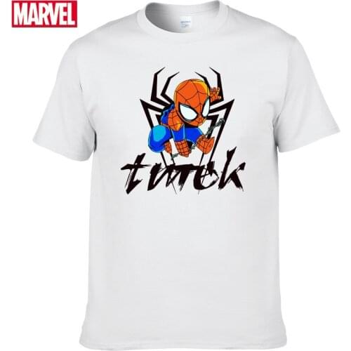 Marvel The Avengers Spider Man t-shirt Comfortable Breathable 100% cotton Fashion fgraphic t shirts Summer Top Mens shirts #106