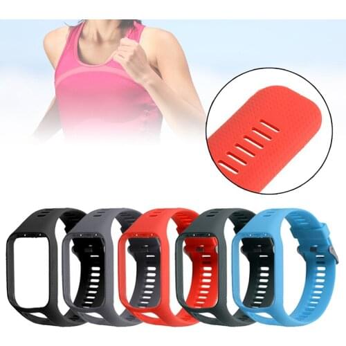Fashion Sport Smart Watch Strap Soft Silicone Replacement Watch Band Strap w/ Frame For TomTom Runner 2/Spark 3 Accessories