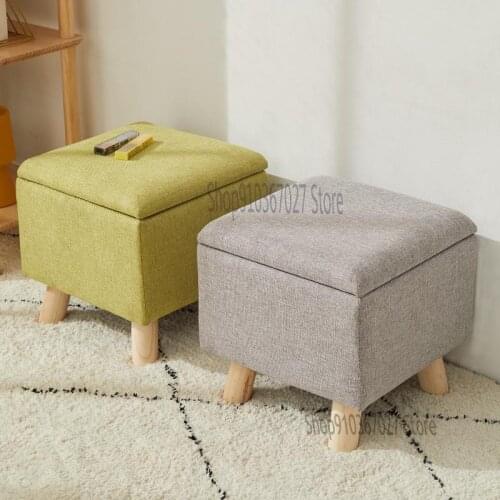 Multifunctional Sofa Stool Low Stool Door Living Room Fabric Shoe Changing Stool Household Sitting Storage Storage Stool