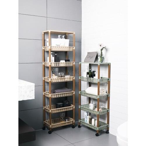 Multi-layer gap storage rack kitchen refrigerator floor clearance fruit and vegetable kitchen trolley trolley sewing machine