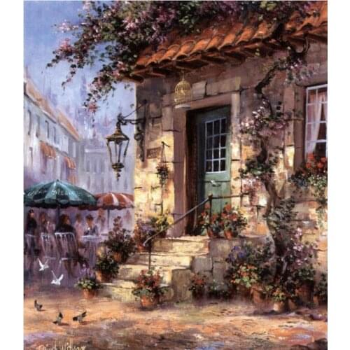 Oneroom Dmc Cross stitch series Home decoration 14/16/18/28 Diy Needlework kits embroidery Cross stitch kit flowers door 2