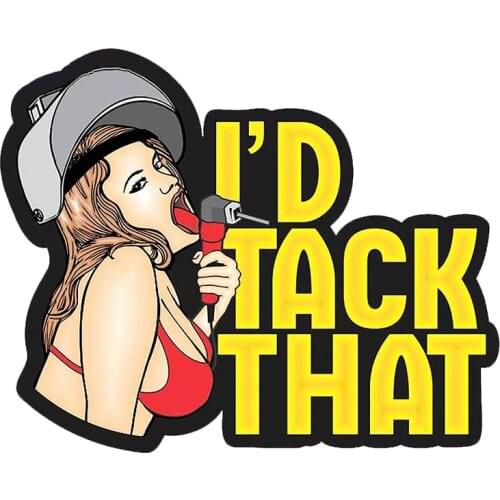 13cm x 13cm for Id Tack That Girl Cartoon Laptop Deal Surfboard Windshield Graphics Personality RV Trunk Car Stickers