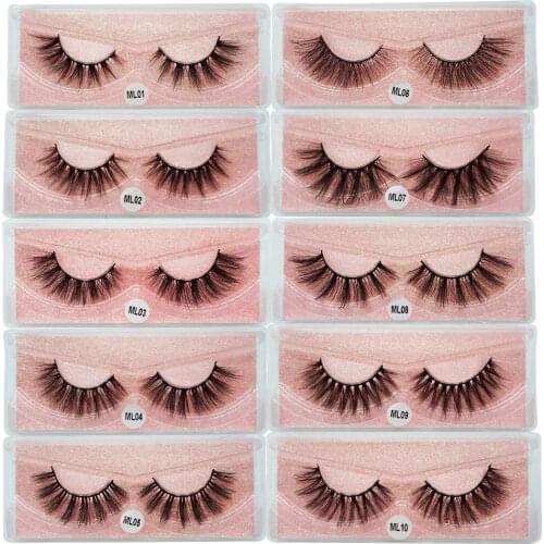 Mink Lashes Wholesale Thick Fake Eyelashes Set Soft Faux Cils Naturel Eyelash Extensions Fluffy Wispy False Lashes Bulk