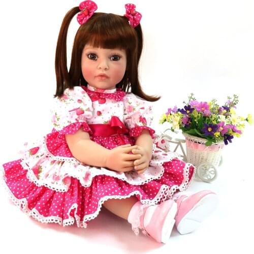 NPKCOLLECTION 60cm Victoria adoras Lifelike newborn Baby Bonecas Bebe kid toy girl soft silicone reborn baby dolls