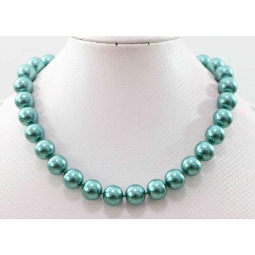 Multicolor 4 style 8mm 10mm 12mm 14mm simulated-pearl shell round beads necklace for women choker chain diy jewelry 18inch B1012