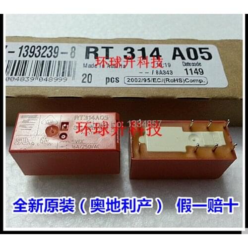 TE SCHRACK RT314A05 5VDC 16A250VAC 8PINS Power Relay original New