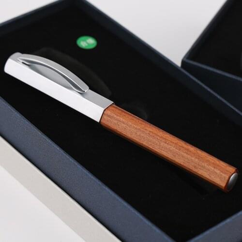 FreeShipping Creative Hexagonal Rosewood Fountain Pen Extra Fine Small Bent Nib for Choose Business Office Luxury Gift Pens