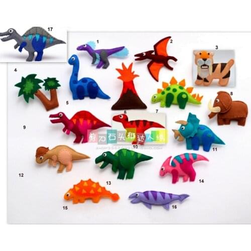 Jurassic dinosaur Felt kit Non-woven cloth Craft DIY Sewing set Felt Handwork Material DIY needlework supplies