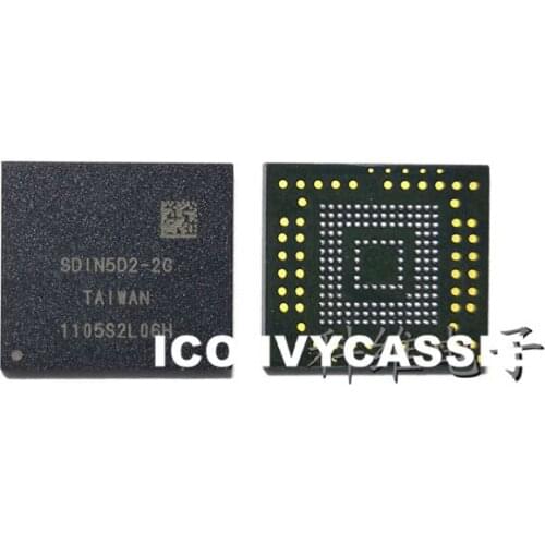 SDIN5D2-2G eMMC BGA153 NAND Flash IC 2GB Memory Store Chip Soldered Ball