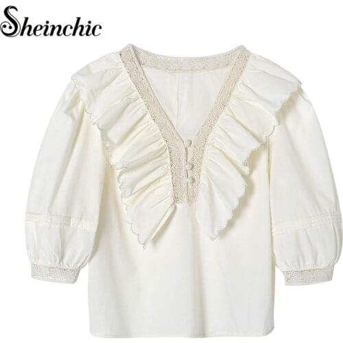 Кружевные блузки Sheinchic China At AliExpress
