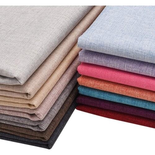 Wide 59" Plain Cotton Linen Upholstery Sofa Fabric Cushion Wallpapers Soft Hard Old Coarse Material By the yard