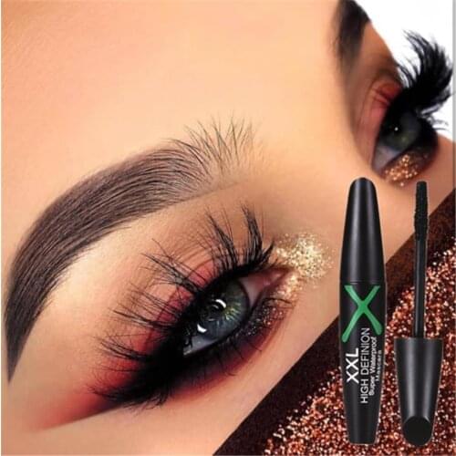 New 4D Silk Fiber Lash Mascara Waterproof Rimel 3D Mascara For Eyelash Extension Black Thick Lengthening Eye Lashes Cosmetics