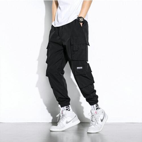 Streetwear casual joggers men harem sweatpants man harajuku side-pocket jogging pants men ankle-length womens pants
