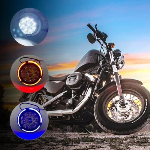 UniversalAccessories 2 Stuks Set Motorfiets Koplamp Fog Rijden Lichten Voor Head Lamp 6 Led 12V-85V