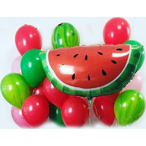 16 Inch Rose FIESTA Fruit Foil Balloons Watermelon Helium Air Balls Baby Shower Decora Watermelon Luau Party Decoration Party