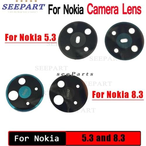 1pc New for Nokia 5.3/8.3 Rear Back Camera Lens Cover Glass with Adhesive Replacement Parts For Nokia 5.3/8.3 Lens Glass