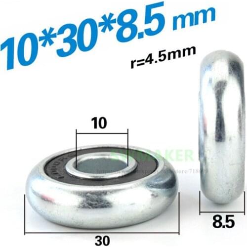 10*30*8.5mm R type pulley, bearing steel, wear-resistant and smooth, rolling mechanical equipment drawer showcase metal wheel