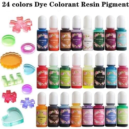 10ML Epoxy Resin Pigment UV Resin Coloring Dye Resin Pigment DIY Handmade Jewelry Crafts Art Sets 24 Colors