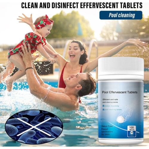 100 Pcs Pool Cleaning Tablets Multifunction Disinfection Swimming Pool Maintenance Tabletsfor Swimming Pool Tub SCVD889