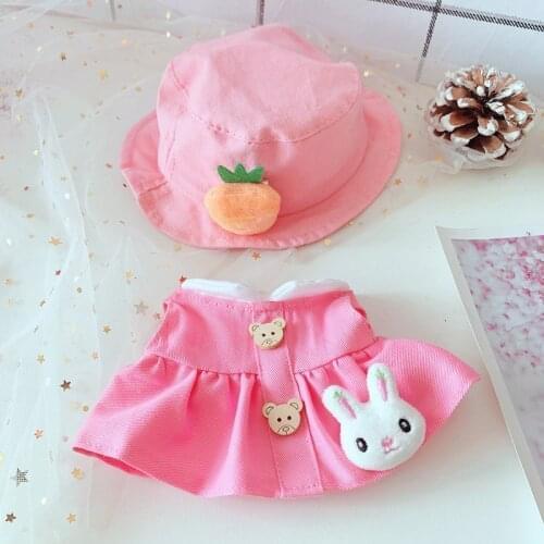 20cm EXO Baby Doll Clothes include hat and dress Toy Cute Dolls Accessories for Korea Kpop EXO idol Dolls
