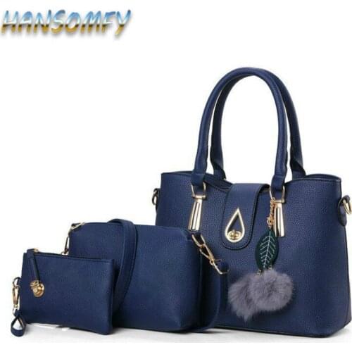3pcs Women pu Handbags Ladies Shoulder Bag Female Casual Tote Women Messenger Bag Set Bolsas Feminina Crossbody Sac a Main YZ-40