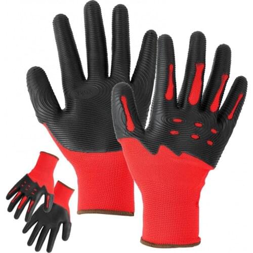 4 Pairs Work Gloves TPE Protective Comfortable Breathable Knit Gloves for Gardening Loading Construction