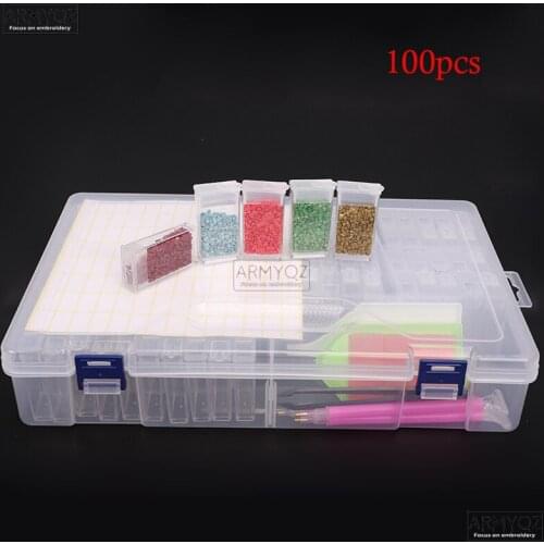 5d Diamond Painting Plastic Box Diamond Embroidery Accessories Pen Mosaic Storage Box Tool
