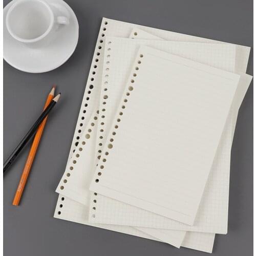 A4 A5 B5 Loose-leaf Core Loose-leaf Paper Replacement Core 20 26 30-hole Horizontal Line Blank Graph Paper Notebook Refill