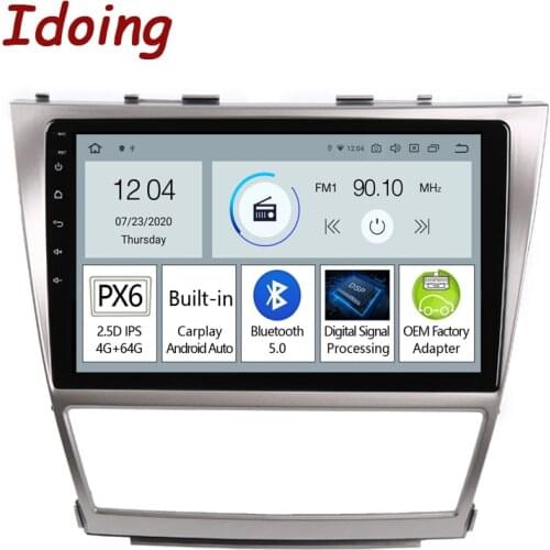 Idoing 10.2"PX6 Android 10.0 Car Radio Multimedia Player For Toyota Camry 6 XV 40 50 2006-2011 GPS Navigation Carplay Head Unit