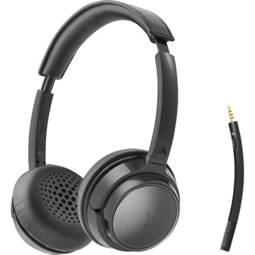 Avantree AH6B Wireless Headset with Microphone Computer PC Laptop, Cellphone, Bluetooth On-Ear Headphones for HiFi Music