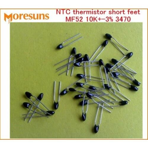 Fast Free Ship 500pcs/lot NTC thermistor short feet MF52 10K+-3% 3470