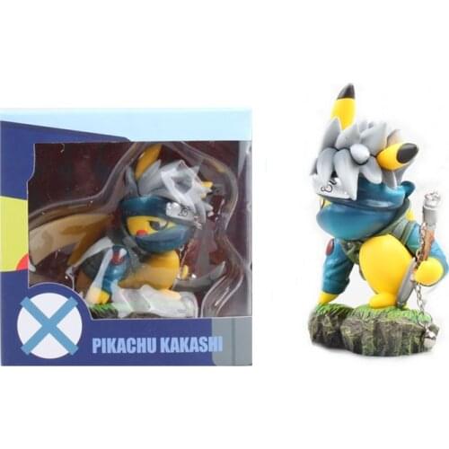 Anime Figure Pokemon Pikachu Cosplay Naruto Kakshi PVC Kakashi Figurine Shippūden Figma TAKARA TOMY Brinquedos Toy Juguetes Xmas
