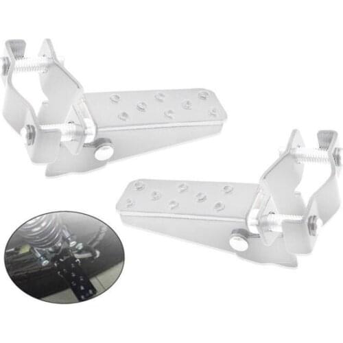 Chrome Retro Motorcycle Clamp-on Steel Axle Foldable Foot Step Pegs MTB BMX bike Folding Pedal Footrest Footpeg Universal