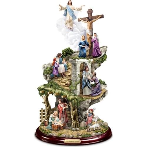 Simulation Jesus Sticker Decorations Window Paste Glass Door Ornaments PVC Waterproof Flat Wall Sticker Winter Home Decor