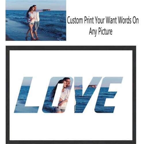 Custom Print Your Want Words On Any Picture Personalised Canvas Painting Wall Art Poster For Home Decor Unique Gift