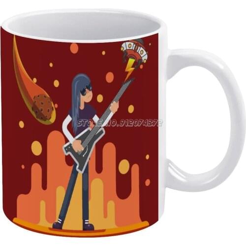 From Coffee Mugs Porcelain Mug Cafe Tea Milk Cups Drinkware Mugs for Fathers Day Gifts Birthday Trendy Cool Eyez4art Guitar Guit