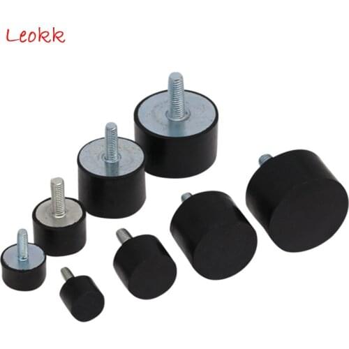 M8 M10 Anti Vibration Rubber Isolator Mount Female Thread Anti Vibration Bobbin Isolator Damper Rubber Mounting Feet