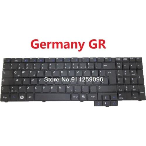 Keybaord For Samsung R517 R528 R523 R525 R530 R540 R719 RV508 RV510 Germany GR BE Belgium Canada CA Korea KR Russia RU UK LA