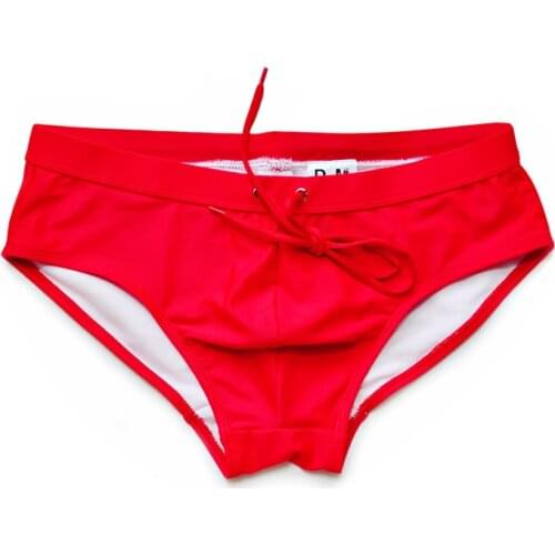 2020 New Sexy Solid Number Zipper Swimwear Men Swimsuits Sunga Beach Swim Bikinis Board Surf Swimming Trunks Bathing Suits