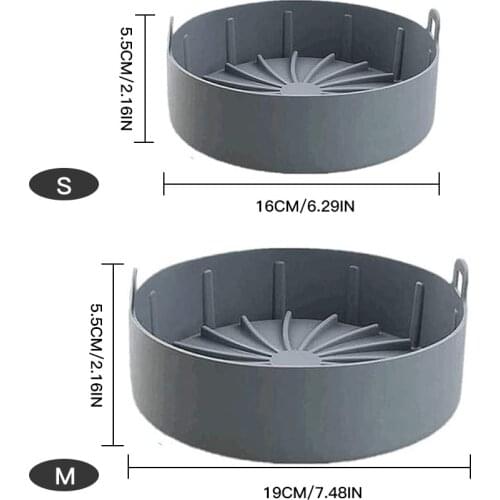 Multifunction Air Fryer Silicone Pot Air Fryers Oven Tools Bread Baked Chicken Pizza Basket Baking Tray Kitchen Accessories