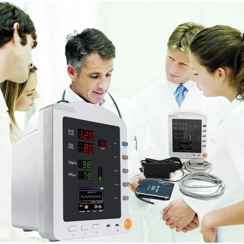 CONTEC CMS5100 Patient Monitor NIBP SPO2 PR 3 Parameter Blood Pressure Patient Monitor Vital Signs Machine Medical Device