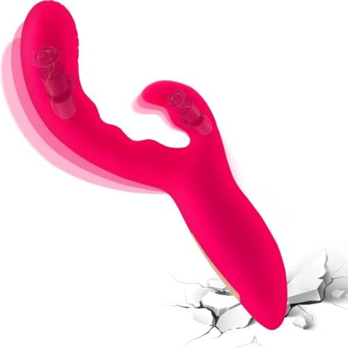 Powerful Dual Motor G Spot Masturbator Women Orgasm Rabbit Vibrator Silicone Clitoris Stimulator Mouth Blowjob Vagina Massager