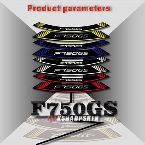 For BMW F750GS f 750gs F700 GS Motorcycle Front Rear Wheel Stickers Fashion Creative Reflective Decorative Tire Decals Sticker